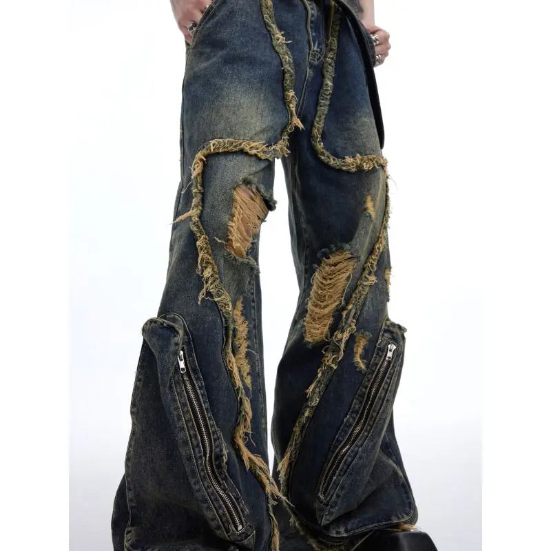Vintage Hip Hop Denim Pants
