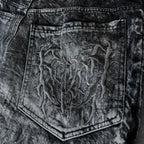 Y2K Ghost Jeans Vintage Relaxed Fit Unisex Jeans High-Street Spider Embroidery Hip-Hop Streetwear A