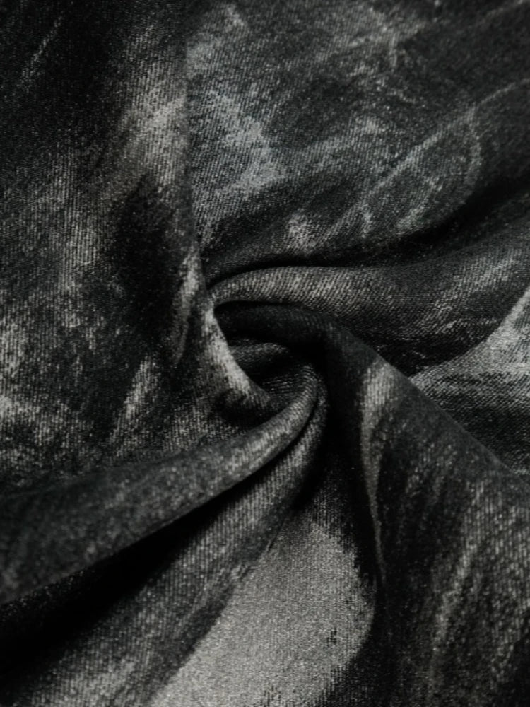 Street RO Style Washed Dirty Dye Denim Pants