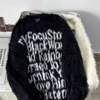 Retro Couple Letter Soft Waxy Sweater Men and Women Autumn and Winter Loose Knitted Sweater