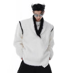 V-neck Pullover Mens Hip Hop Knit