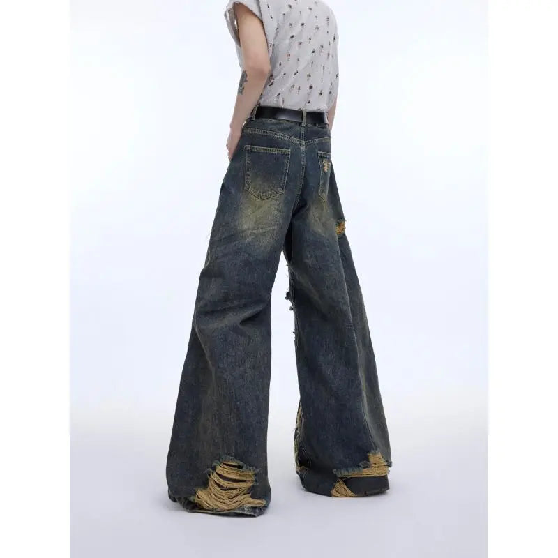 Vintage Hip Hop Denim Pants
