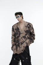 Retro American V-neck Knitted Sweater