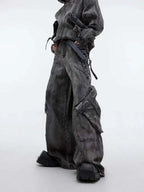 Wrinkled Slightly Flared Jeans