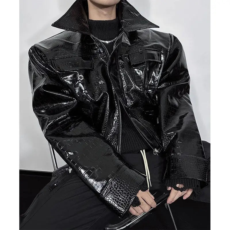 American Retro Motorcycle Leather Jacket