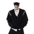 V-neck Pullover Mens Hip Hop Knit