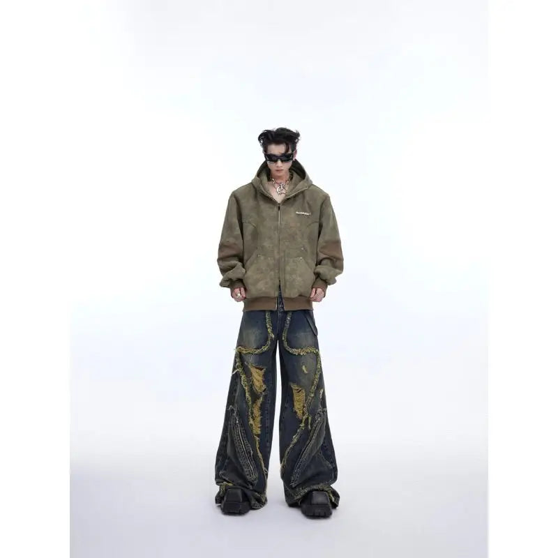 Vintage Hip Hop Denim Pants