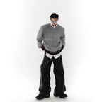 Hip Hop Metal Design Knit