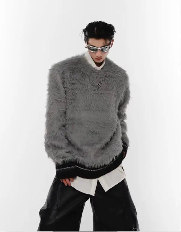 Hip Hop Metal Design Knit