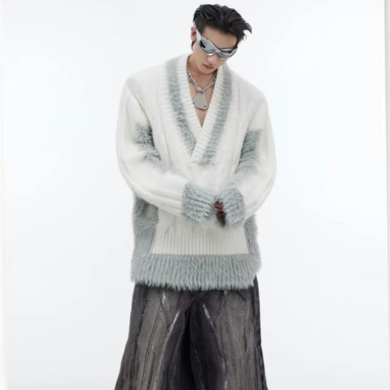 Autumn Plush Patchwork Sweater