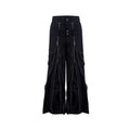Black Baggy Wide Leg Techwear Pants