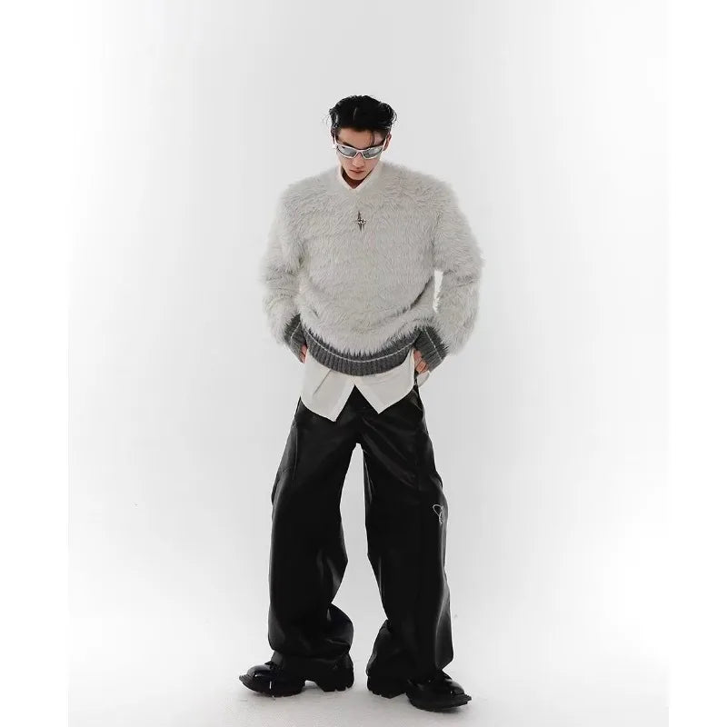 Hip Hop Metal Design Knit