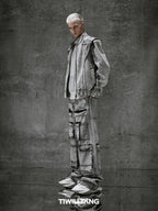 American Retro Denim Jacket Punk Streetwear