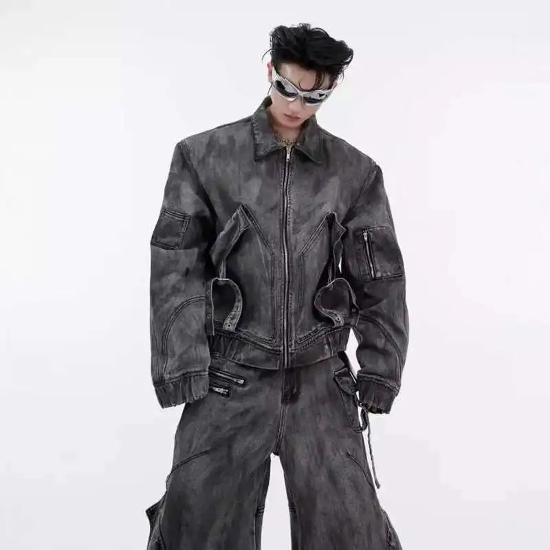 Wrinkled Slightly Flared Jeans