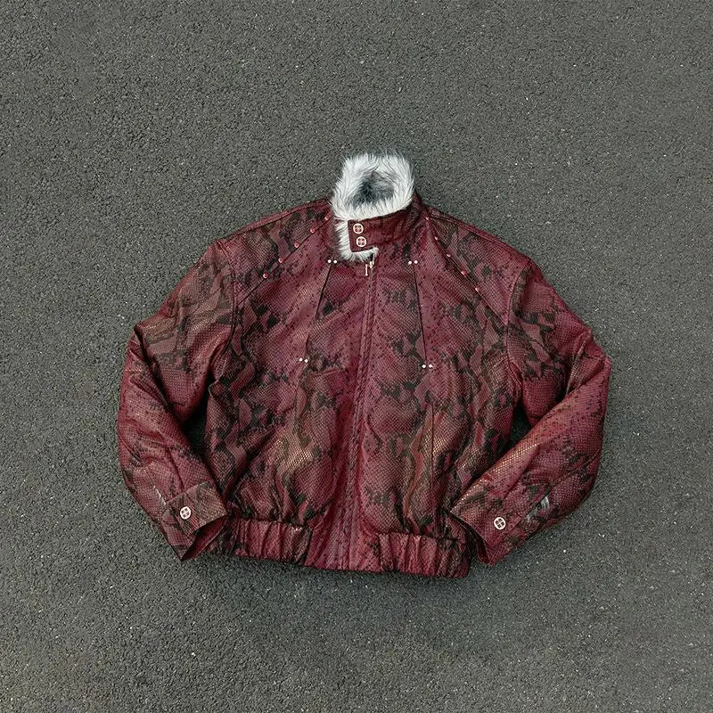 American New Fashion Solid Color Plus Velvet Padded Cotton-padded Jacket Men Y2K Gothic Harajuku Hip-hop Popular Casual Jacket