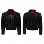 Double-Layered Collar Motorcycle Jacket