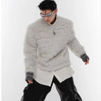 Hip Hop Metal Design Knit