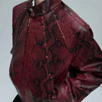 Python Texture Jewel Embellished Jacket