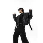 Casual Short Men's Motorcycle Jacket Rivet Design Spring Autumn Loose Fit Trendy Top Small Audience Design Sensation