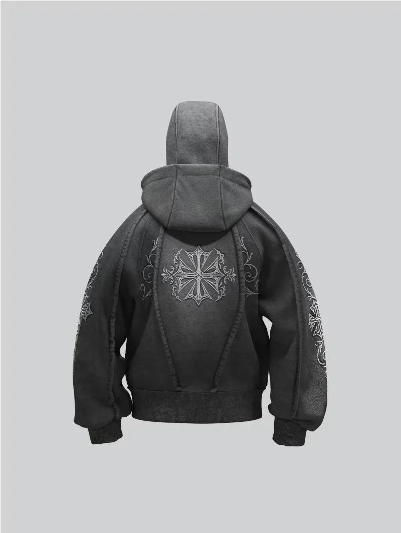 Gothic street punk casual hoodie