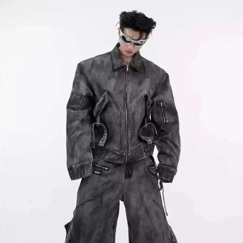 Wrinkled Slightly Flared Jeans