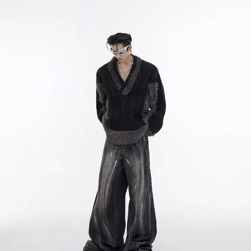 Autumn Plush Patchwork Sweater