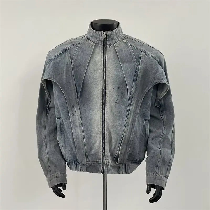 Distressed Dirty Denim Jacket