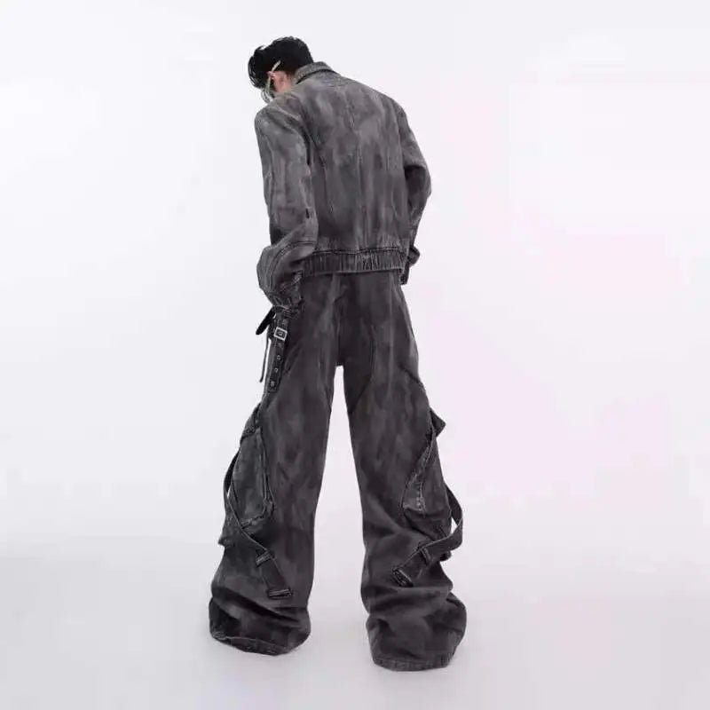 Wrinkled Slightly Flared Jeans