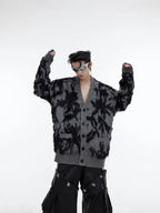 Retro American V-neck Knitted Sweater