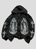 Gothic street punk casual hoodie