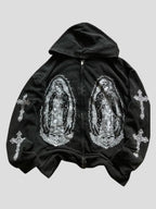 Gothic street punk casual hoodie