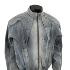 Distressed Dirty Denim Jacket