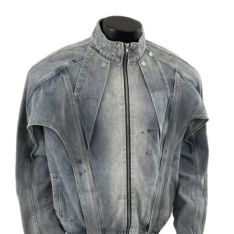 Distressed Dirty Denim Jacket