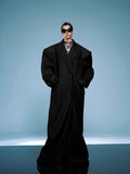 Long Oversized Black Trench Coats Man